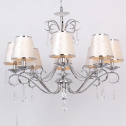 8 Light Contemporary K9 Crystal Candle Style Lustr