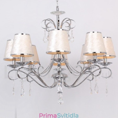 8 Light Contemporary K9 Crystal Candle Style Lustr 8 Light Contemporary K9 Crystal Candle Style Lustr