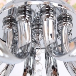 8 Light Contemporary K9 Crystal Candle Style Lustr