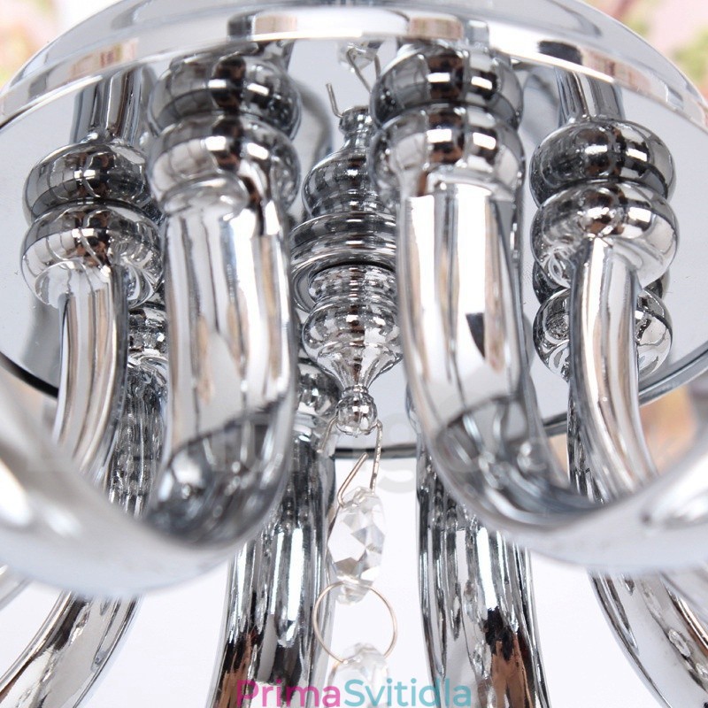8 Light Contemporary K9 Crystal Candle Style Lustr