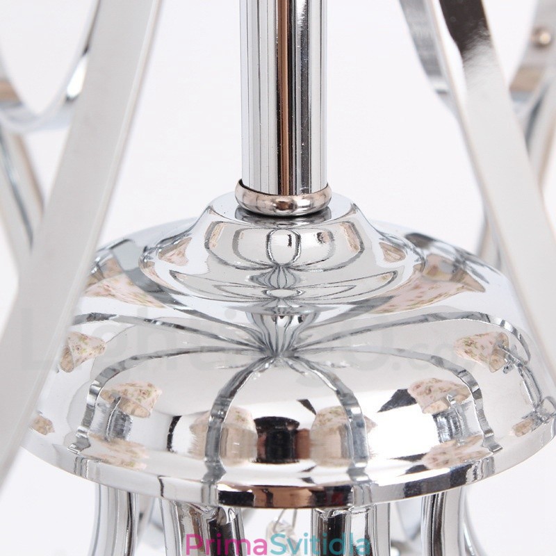 8 Light Contemporary K9 Crystal Candle Style Lustr
