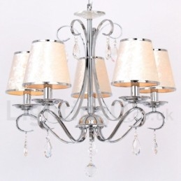 5 Light Contemporary K9 Crystal Candle Style Lustr