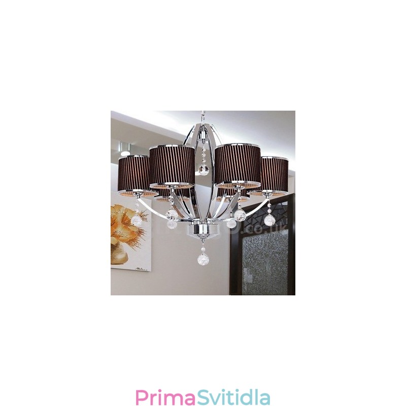 6 Light Contemporary K9 Crystal Candle Style Lustr