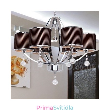 6 Light Contemporary K9 Crystal Candle Style Lustr 6 Light Contemporary K9 Crystal Candle Style Lustr