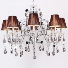 8 Light Contemporary K9 Crystal Candle Style Lustr