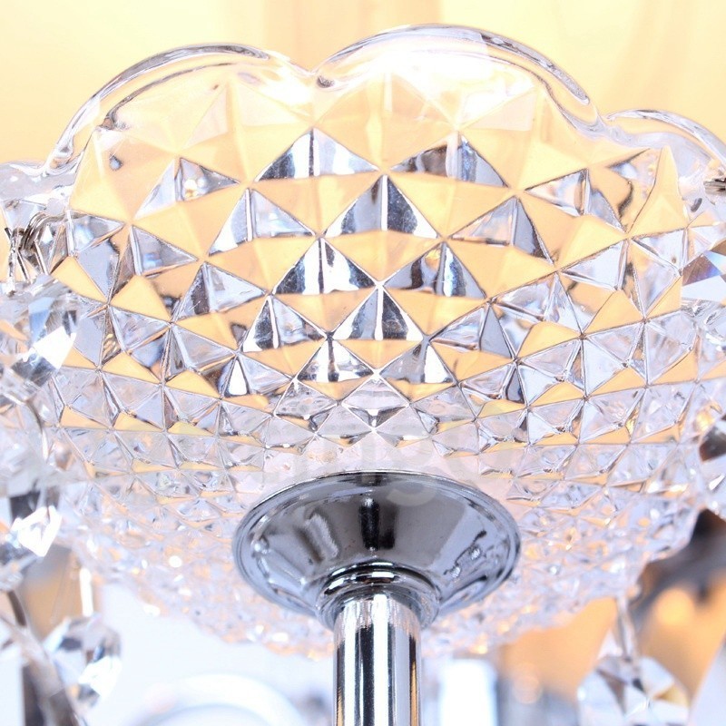8 Light Contemporary K9 Crystal Candle Style Lustr