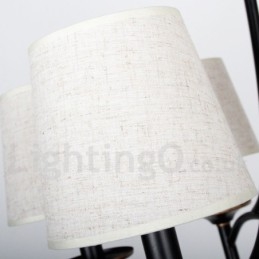 12 Lehký retro rustikální černý lustr ve stylu svíček