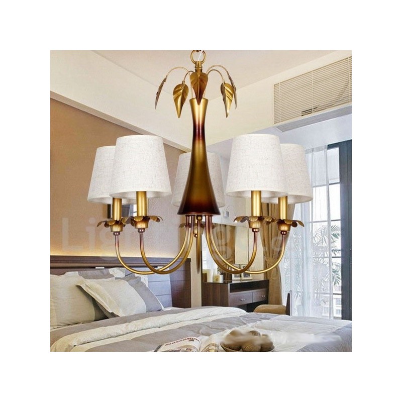 5 Lehký moderní moderní rustikální lustr ve stylu svíčky
