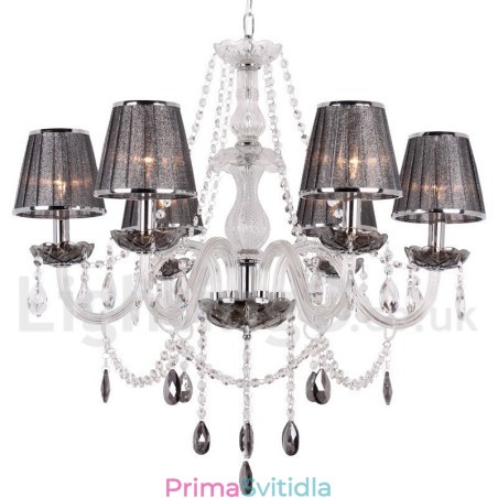 6 Light K9 Crystal Candle Style Lustr 6 Light K9 Crystal Candle Style Lustr