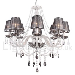 8 Light K9 Crystal Candle Style Lustr
