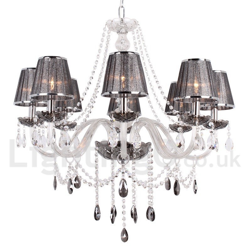 8 Light K9 Crystal Candle Style Lustr