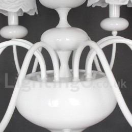 8 Lehký moderní dutý lustr ve stylu bílé svíčky