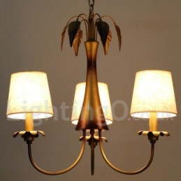 3 Lehký moderní moderní rustikální lustr ve stylu svíčky