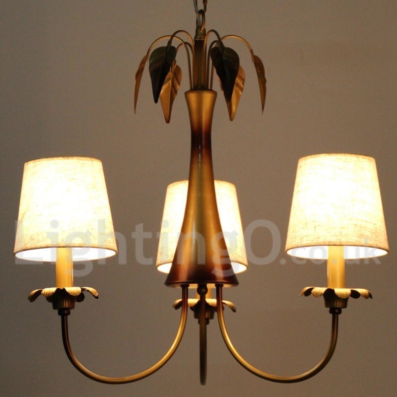 3 Lehký moderní moderní rustikální lustr ve stylu svíčky