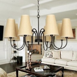 8 Light Retro Contemporary Candle Style Luster