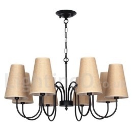 8 Light Retro Contemporary Candle Style Luster