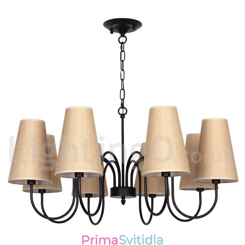 8 Light Retro Contemporary Candle Style Luster