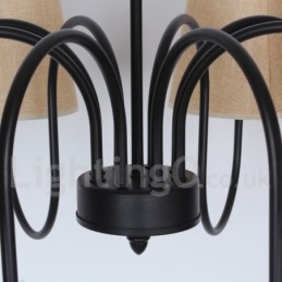 8 Light Retro Contemporary Candle Style Luster