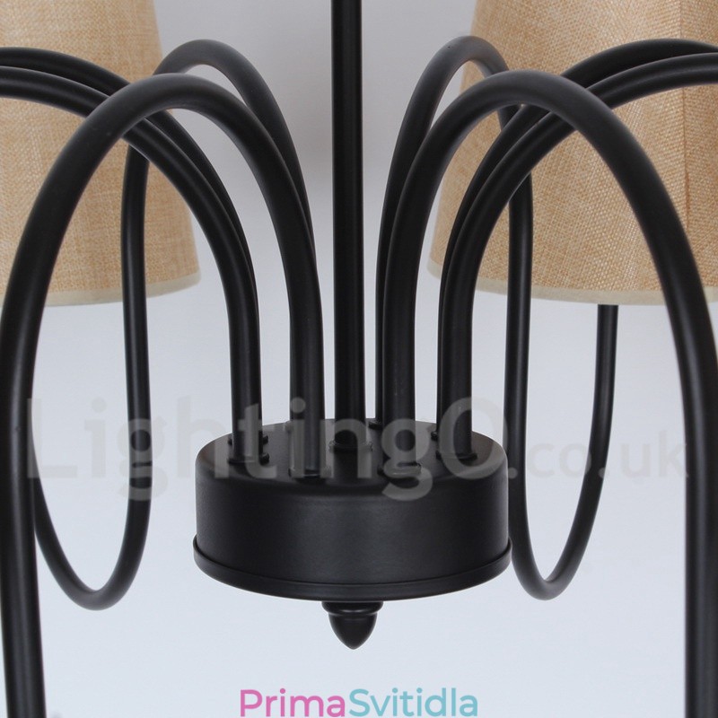 8 Light Retro Contemporary Candle Style Luster