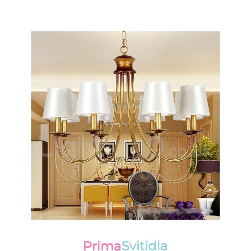 8 Lehký rustikální lustr ve středomořském moderním současném stylu se svíčkou