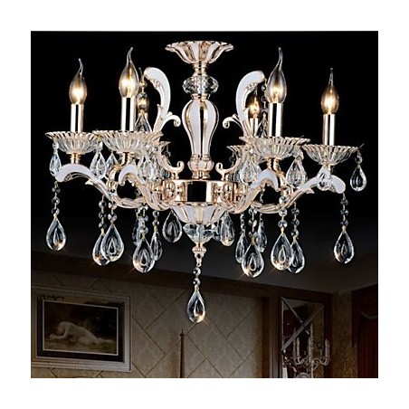 Luxusní závěsné svítidlo ze zinkové slitiny Candle Crystal v evropském stylu Luxusní závěsné svítidlo ze zinkové slitiny Candle Crystal v evropském stylu