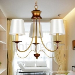 3 Lehký rustikální lustr ve středomořském moderním moderním stylu se svíčkou