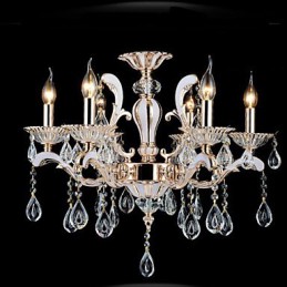 Luxusní závěsné svítidlo ze zinkové slitiny Candle Crystal v evropském stylu