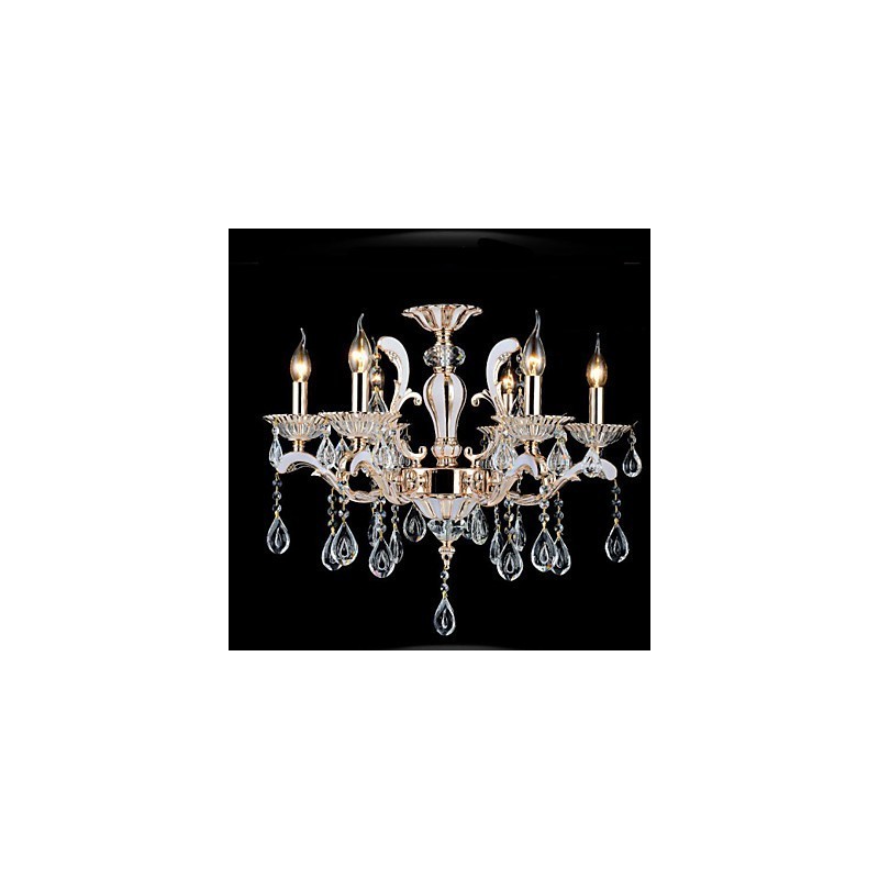Luxusní závěsné svítidlo ze zinkové slitiny Candle Crystal v evropském stylu