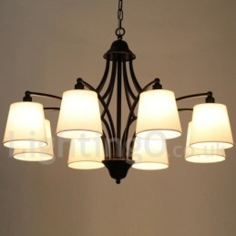 8 Lehký rustikální moderní lustr ve stylu svíčky v retro stylu