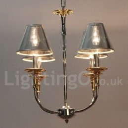 4 Lehký moderní lustr ve stylu chromové svíčky