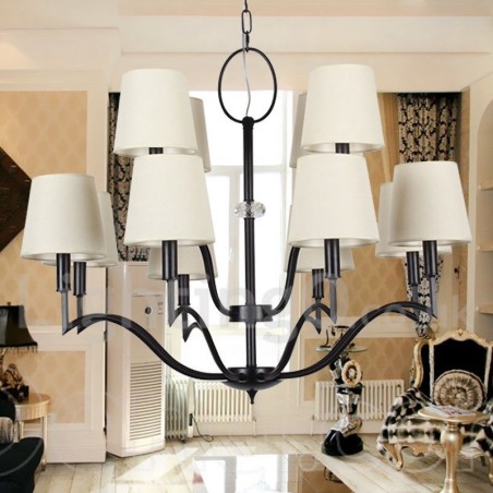 12 Lehký moderní lustr ve stylu svíček 12 Lehký moderní lustr ve stylu svíček