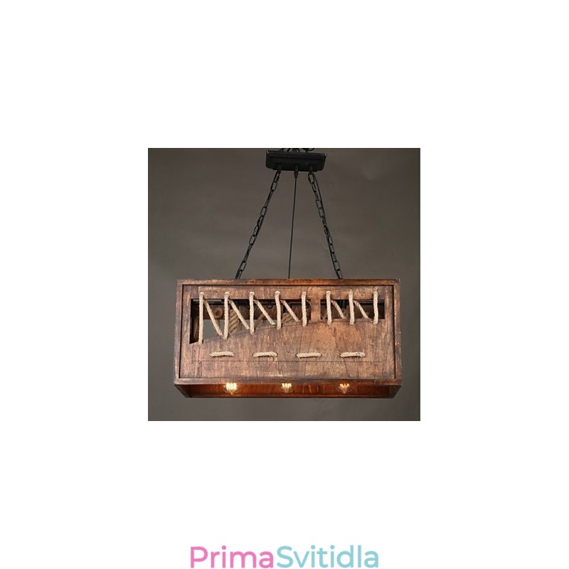Minimalistický dřevěný lustr