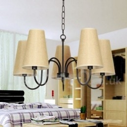 5 Light Retro Contemporary Candle Style Lustr