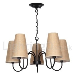 5 Light Retro Contemporary Candle Style Lustr
