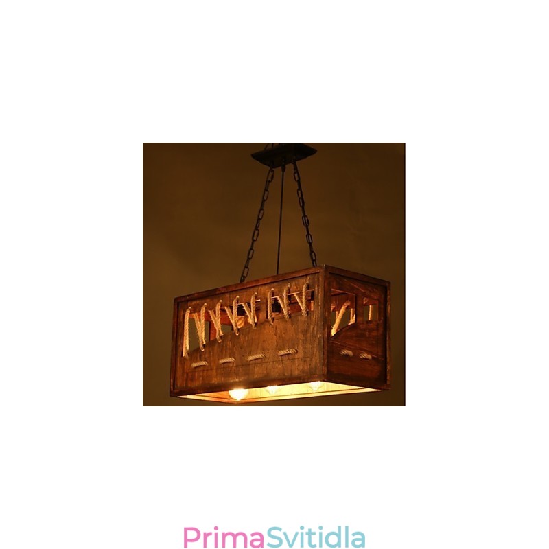 Minimalistický dřevěný lustr