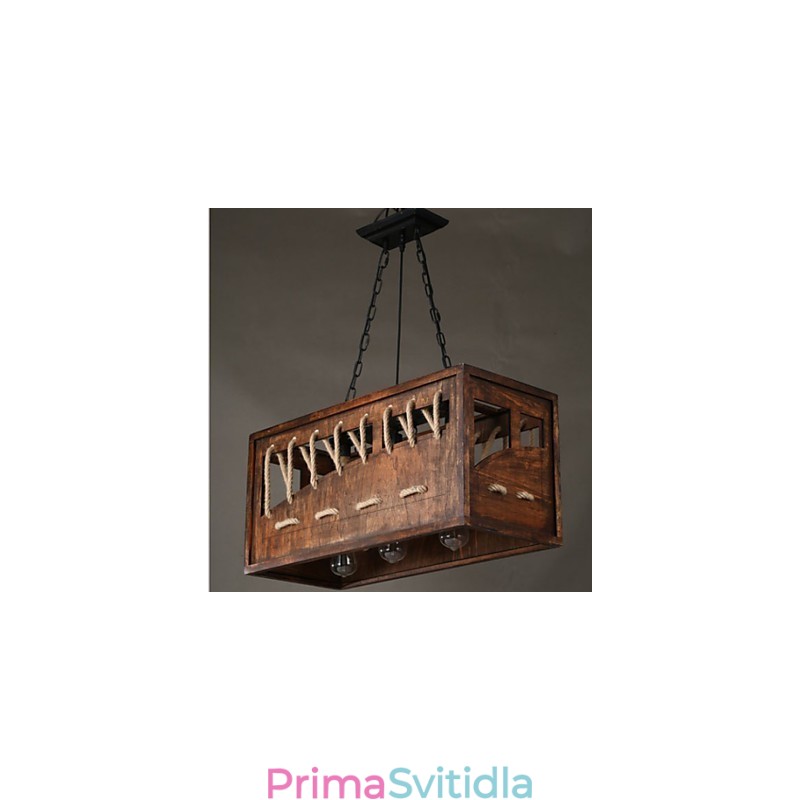 Minimalistický dřevěný lustr