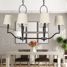 6 Lehký moderní lustr ve stylu svíček