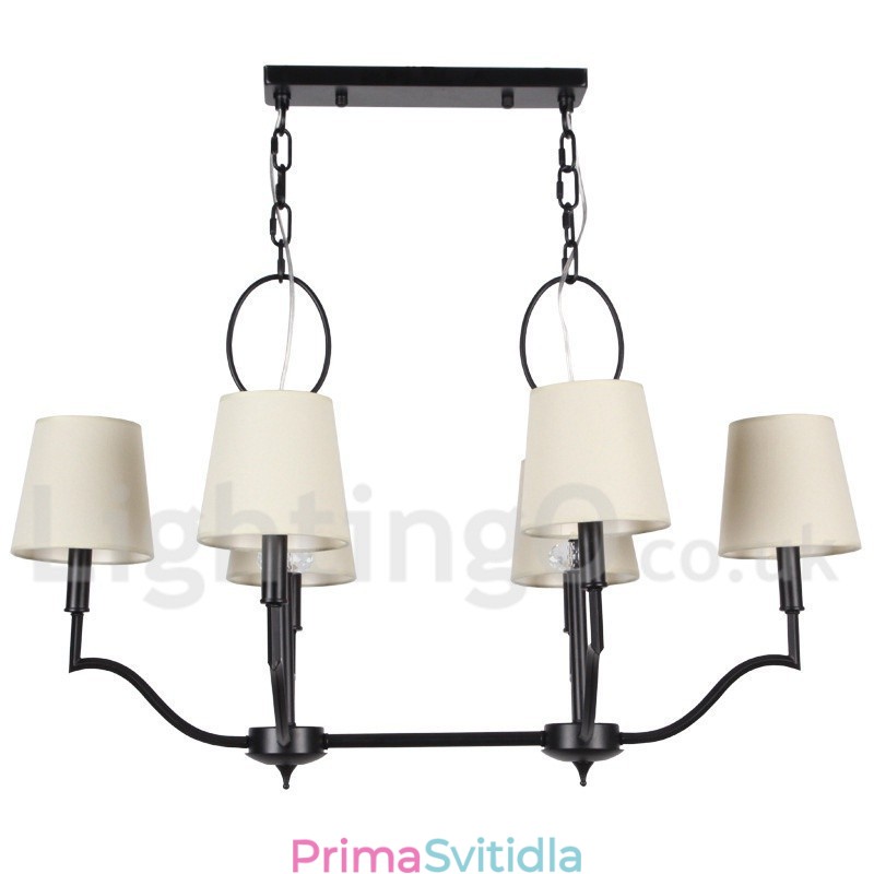 6 Lehký moderní lustr ve stylu svíček