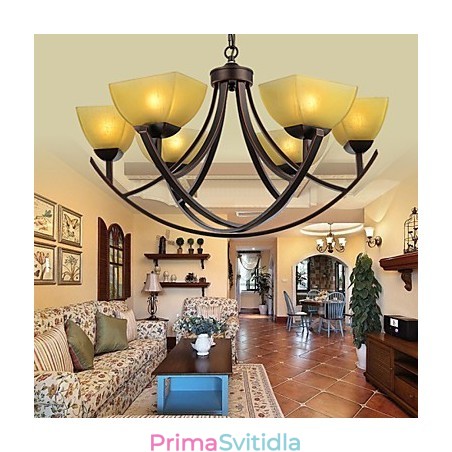 Lustr 6 Lights Tradiční klasický Vintage Metal Lustr 6 Lights Tradiční klasický Vintage Metal