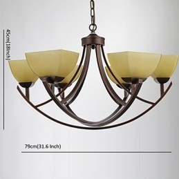 Lustr 6 Lights Tradiční klasický Vintage Metal