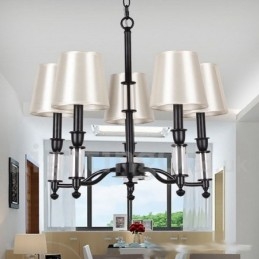 5 Světle černý 2patrový velký lustr Moderní moderní lustr ve stylu svíček