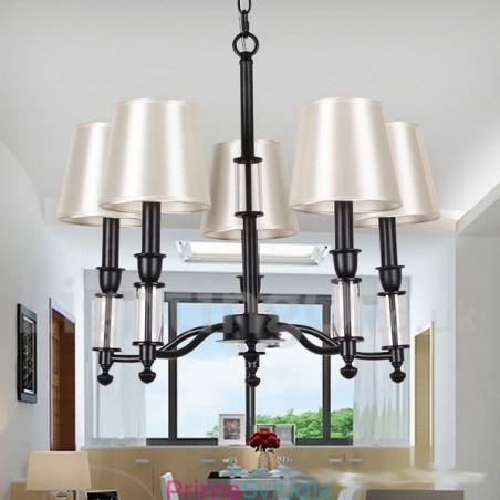 5 Světle černý 2patrový velký lustr Moderní moderní lustr ve stylu svíček 5 Světle černý 2patrový velký lustr Moderní moderní lustr ve stylu svíček