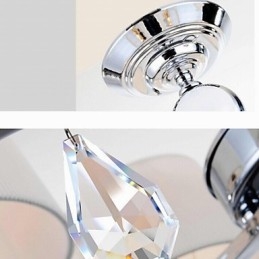 Moderní moderní křišťálový chromový kovový lustr