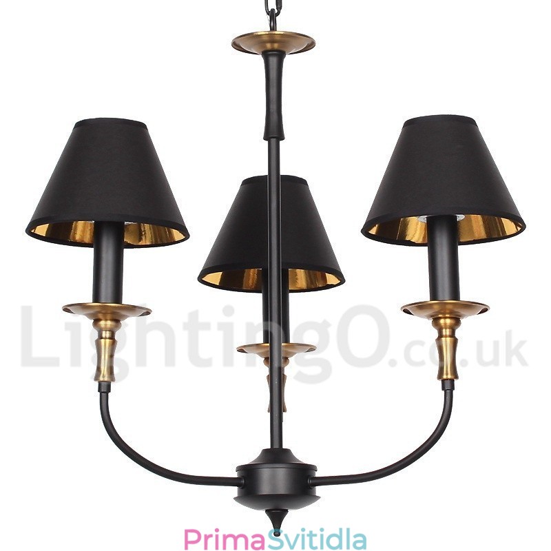3 Light Retro Contemporary Candle Style Luster
