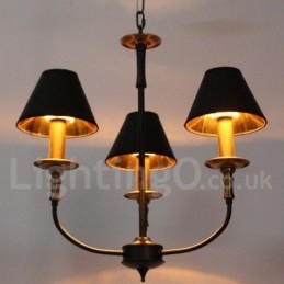 3 Light Retro Contemporary Candle Style Luster