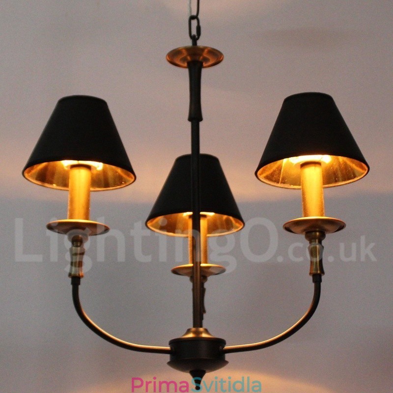 3 Light Retro Contemporary Candle Style Luster