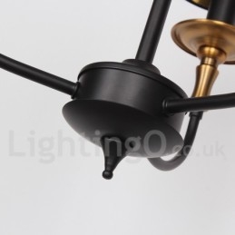 3 Light Retro Contemporary Candle Style Luster