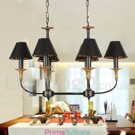 6 Light Retro Contemporary Candle Style Luster 6 Light Retro Contemporary Candle Style Luster