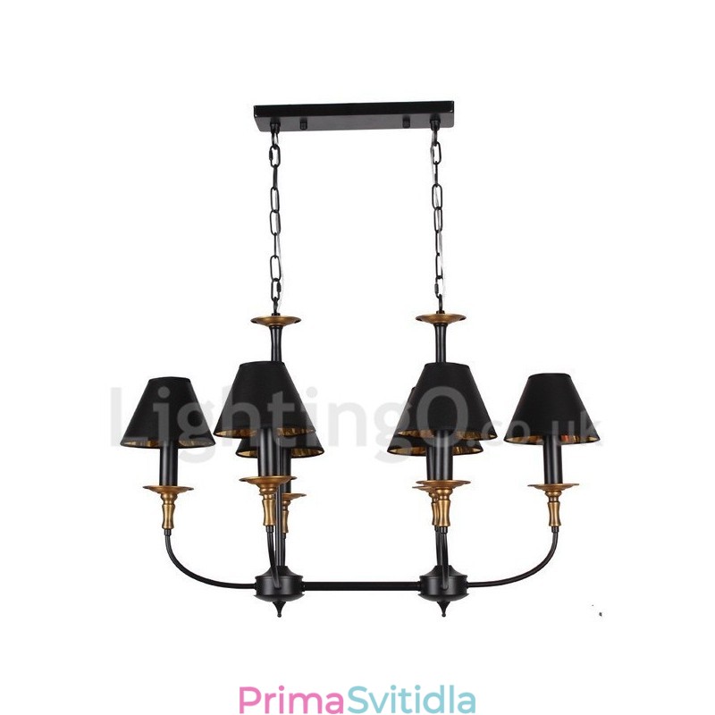 6 Light Retro Contemporary Candle Style Luster
