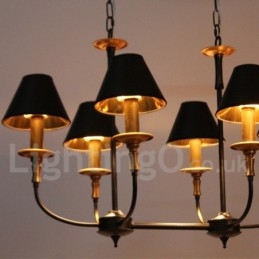 6 Light Retro Contemporary Candle Style Luster
